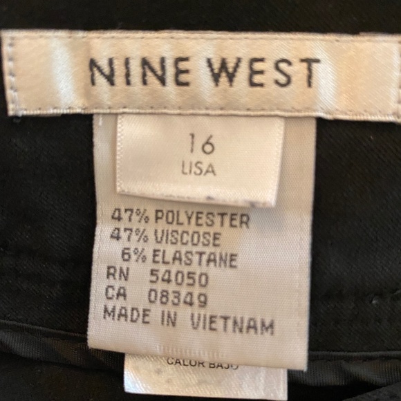 Nine West Black Dress Pants, Size 16 - Picture 6 of 8
